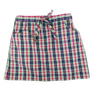 Bella Bliss Green Pink Blue Plaid Skirt Sz 4